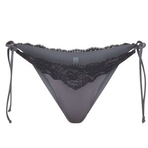 SKIMS Lace Trim Tie Bikini Panty | NWT